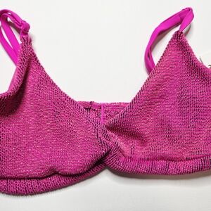 Good American Pink Bikini Top